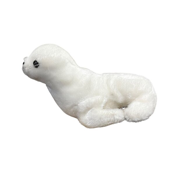 VTG Dakin 1976 Bean Bags Finnegan Seal Plush White Stuffed Animal 10" TAGS - Picture 4 of 10